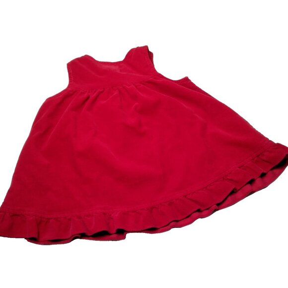 Vtg Chantilly Place Christmas Jumper Dress 24M Corduroy Teddy Bear Candy Candy - Picture 2 of 7